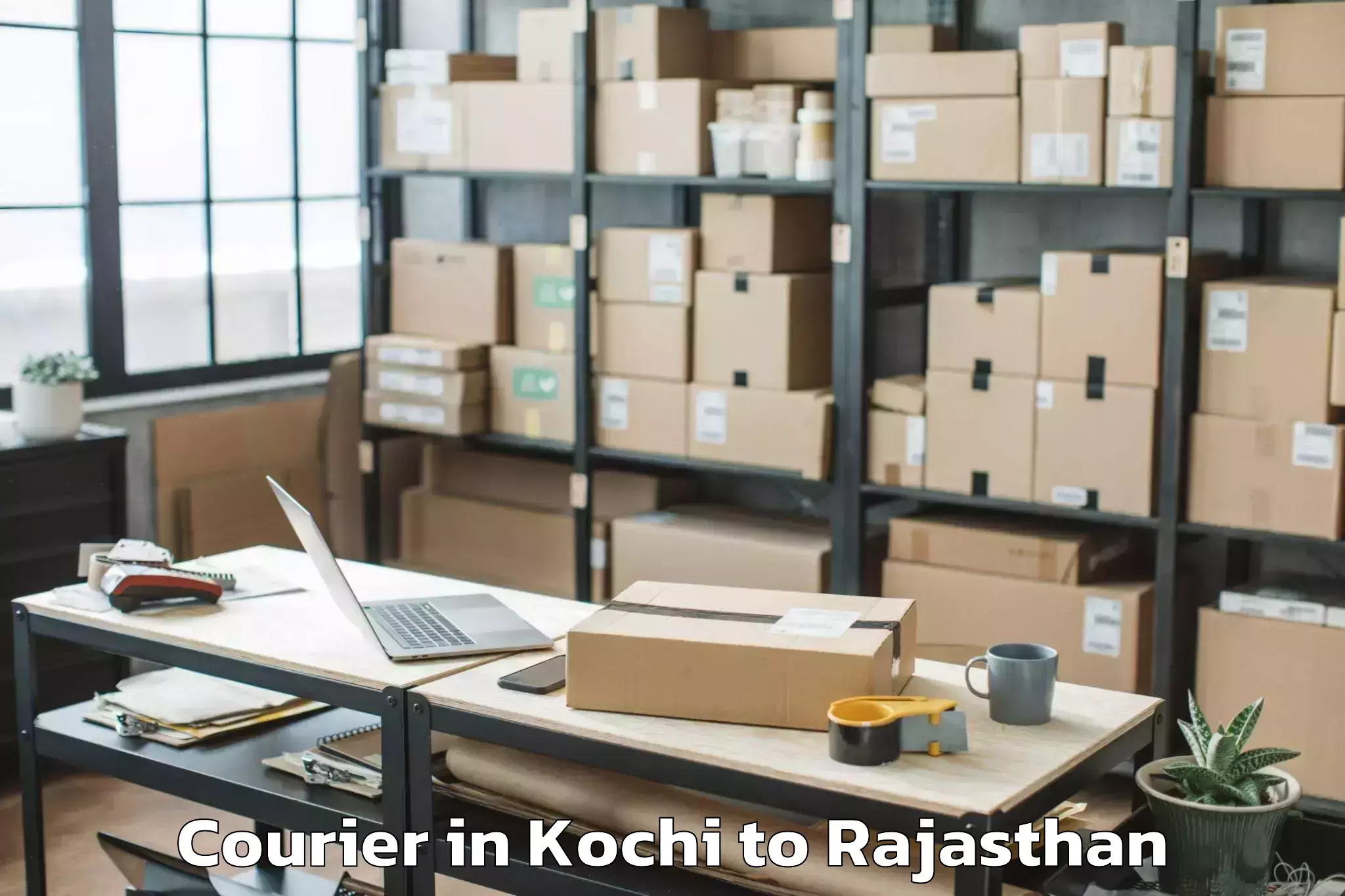 Easy Kochi to Hindaun Courier Booking